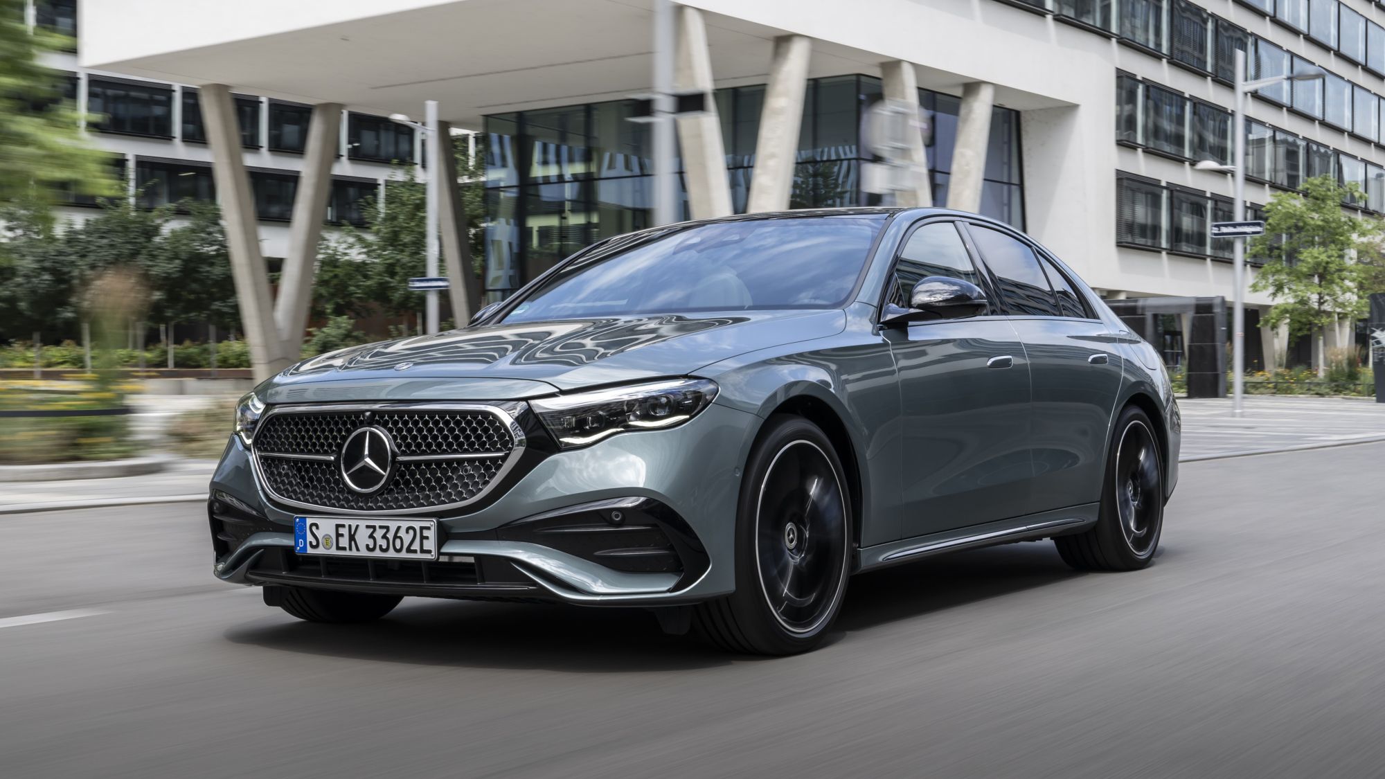 Mercedes-Benz E-Class driving front side view