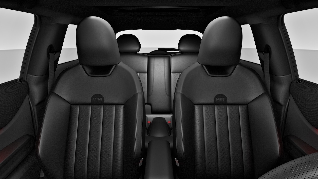 JCW Sport Seats in Black Vescin upholstery with Black Knit inside the MINI 1998 GT Edition