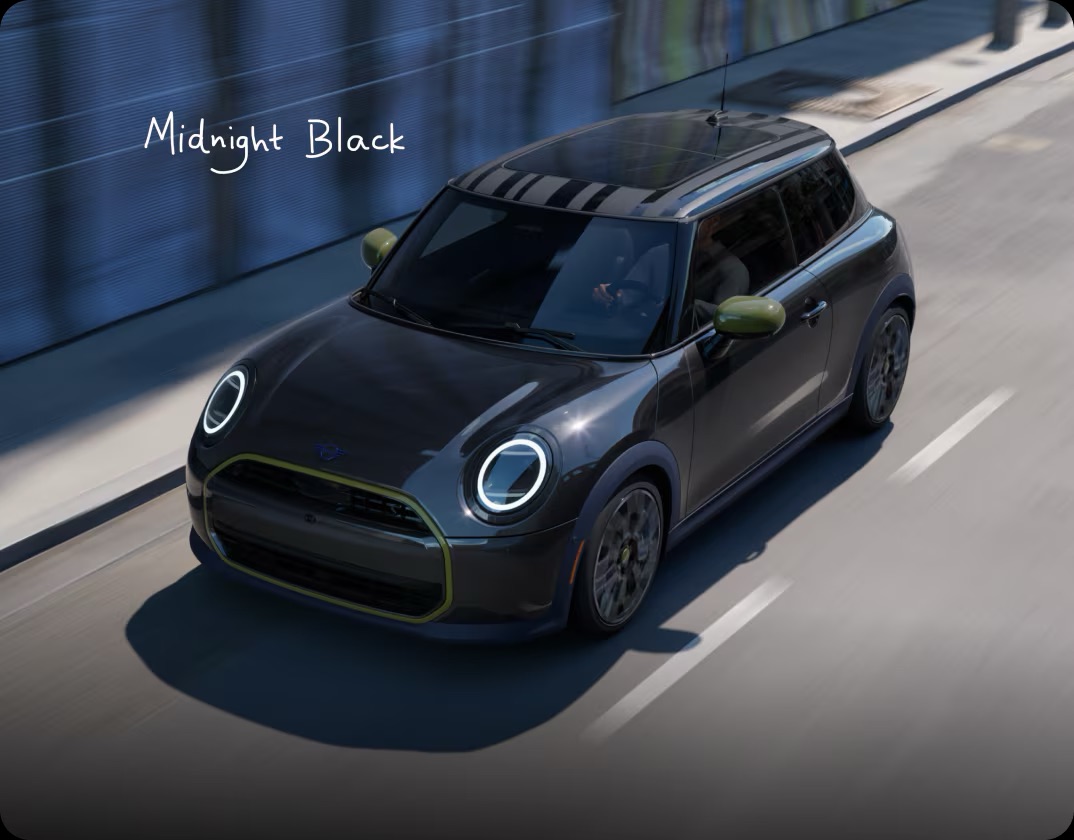 MINI Paul Smith Edition in Midnight Black Metallic with Nottingham Green mirror caps, pre-order at MINI of Freeport