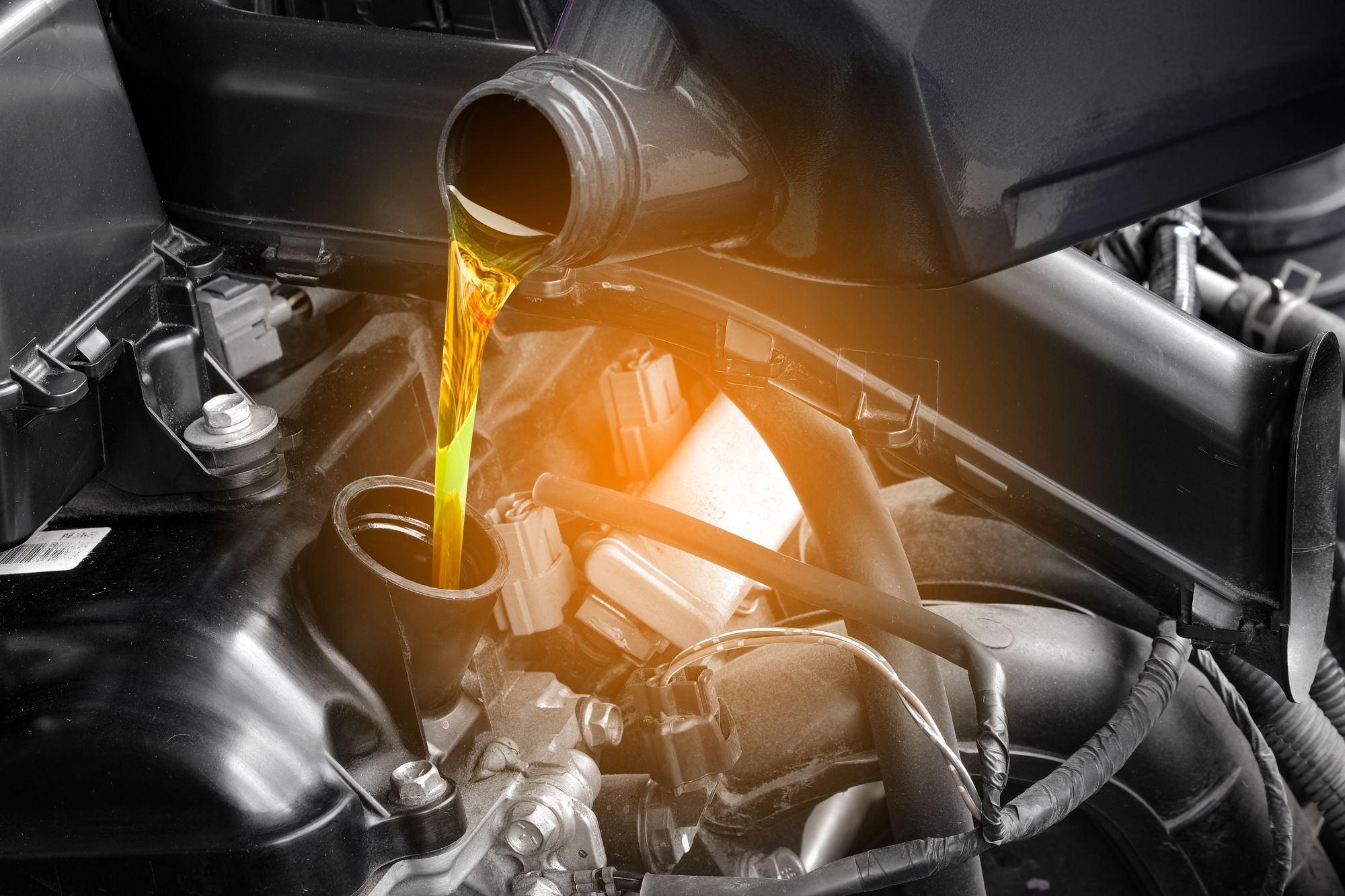 Oil change service for a vehicle