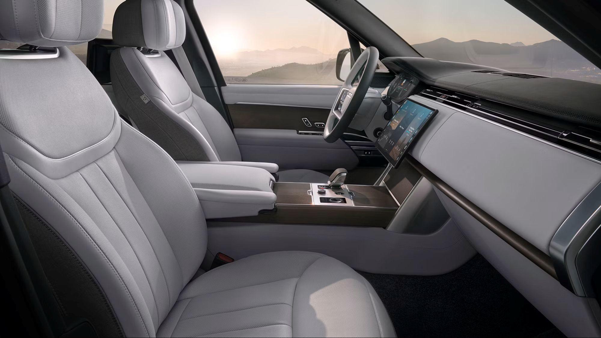 Range Rover Electric interior, front cabin and dashboard